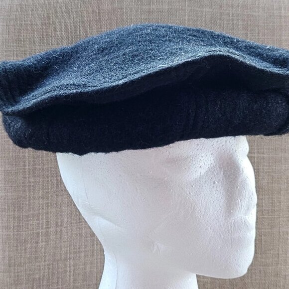 Black Hat Round Cultural Tradition Chitral Hat Cap Wool Topi One Size Fit Most - Picture 7 of 8